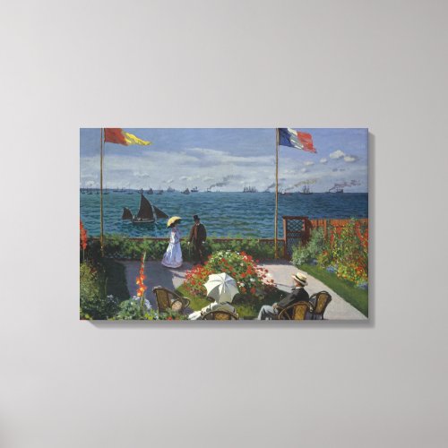 Claude Monet _ Garden at Sainte_Adresse Canvas Print