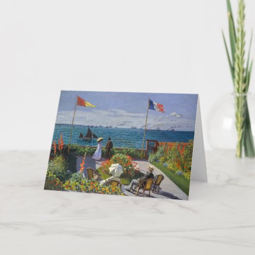 Claude Monet _ Garden at Sainte_Adresse Card