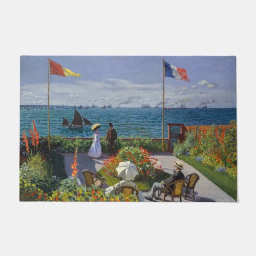 Claude Monet _ Garden at Sainte_Adresse Doormat