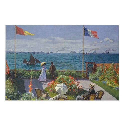 Claude Monet _ Garden at Sainte_Adresse Faux Canvas Print