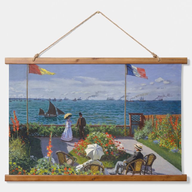 Claude Monet - Garden at Sainte-Adresse Hanging Tapestry (Front)