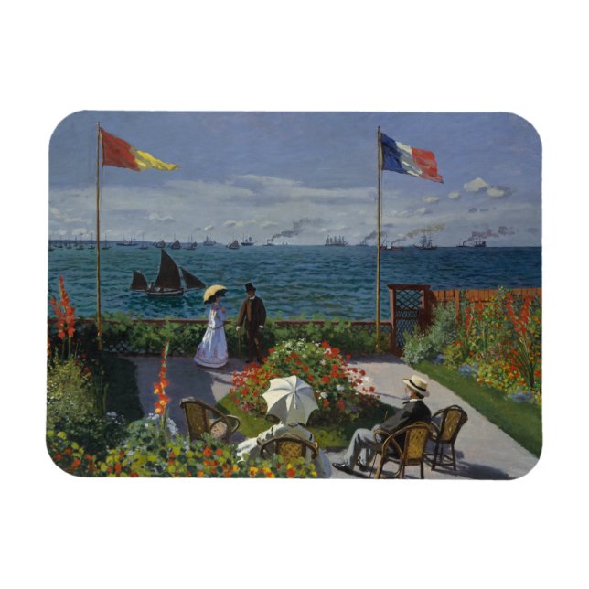 Claude Monet - Garden at Sainte-Adresse Magnet (Horizontal)