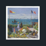 Claude Monet - Garden at Sainte-Adresse Napkins<br><div class="desc">Garden at Sainte-Adresse / Terrace at Sainte-Adresse - Claude Monet,  Oil on Canvas,  1867</div>