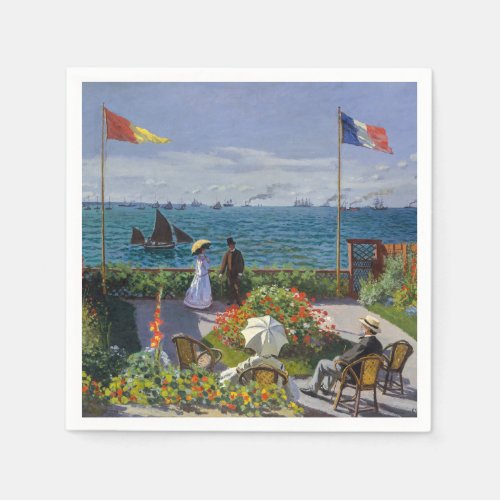 Claude Monet _ Garden at Sainte_Adresse Napkins