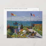 Claude Monet - Garden at Sainte-Adresse Postcard<br><div class="desc">Garden at Sainte-Adresse / Terrace at Sainte-Adresse - Claude Monet,  Oil on Canvas,  1867</div>