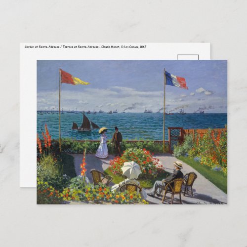 Claude Monet _ Garden at Sainte_Adresse Postcard