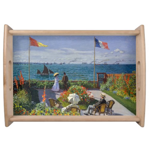 Claude Monet _ Garden at Sainte_Adresse Serving Tray
