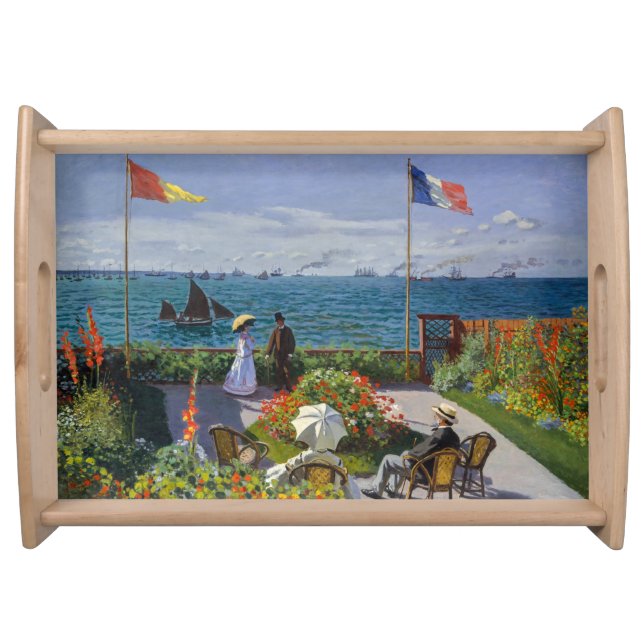 Claude Monet - Garden at Sainte-Adresse Serving Tray (Front)