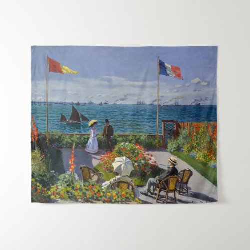 Claude Monet _ Garden at Sainte_Adresse Tapestry