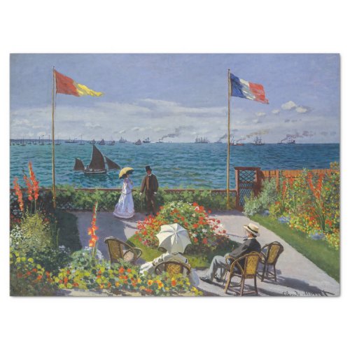 Claude Monet _ Garden at Sainte_Adresse Tissue Paper