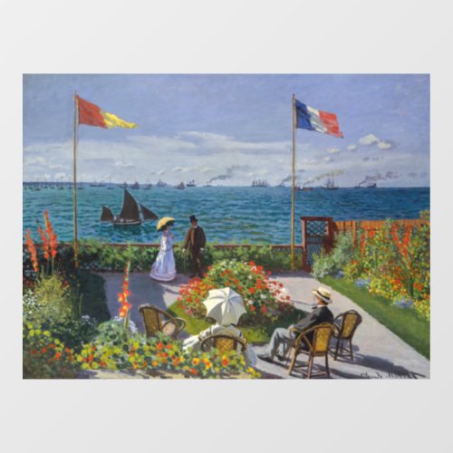 Claude Monet _ Garden at Sainte_Adresse Window Cling