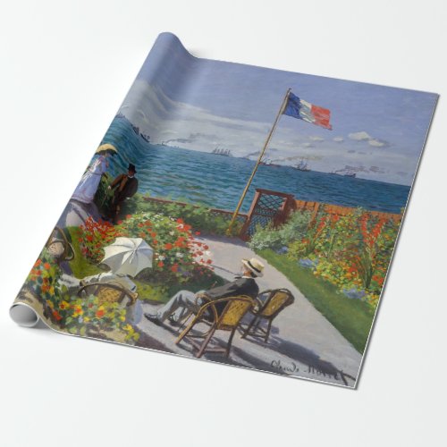 Claude Monet _ Garden at Sainte_Adresse Wrapping Paper