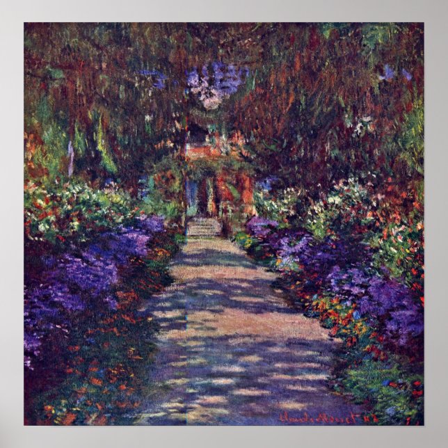 Claude Monet - garden path Poster (Front)