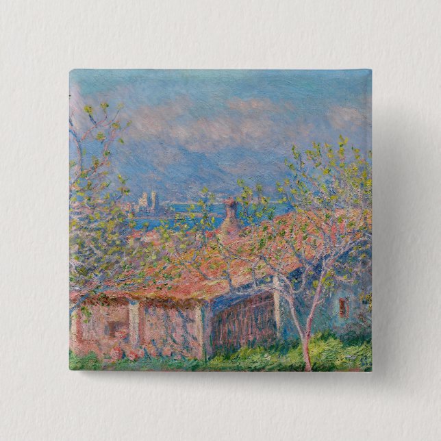 Claude Monet - Gardener's House at Antibes Button (Front)