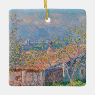 Claude Monet - Gardener's House at Antibes Ceramic Ornament