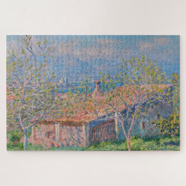 Claude Monet - Gardener's House at Antibes Jigsaw Puzzle (Horizontal)