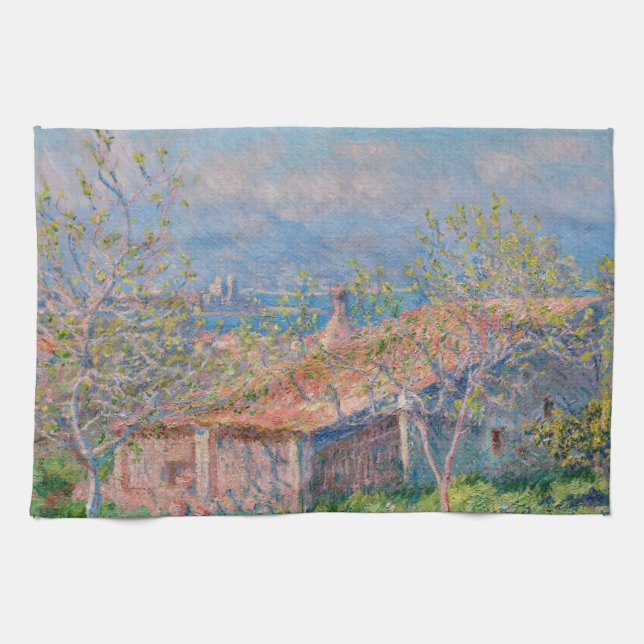 Claude Monet - Gardener's House at Antibes Kitchen Towel (Horizontal)