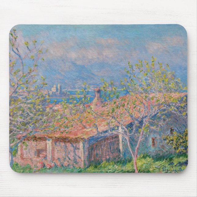 Claude Monet - Gardener's House at Antibes Mouse Pad (Front)