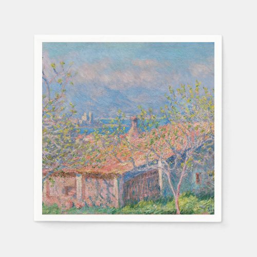 Claude Monet _ Gardeners House at Antibes Napkins