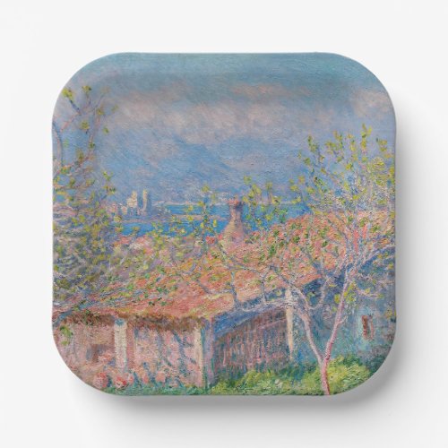 Claude Monet _ Gardeners House at Antibes Paper Plates