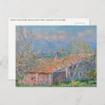 Claude Monet - Gardener's House at Antibes Postcard<br><div class="desc">Gardener's House at Antibes / Maison de jardinier à Antibes - Claude Monet,  Oil on Canvas,  1888</div>