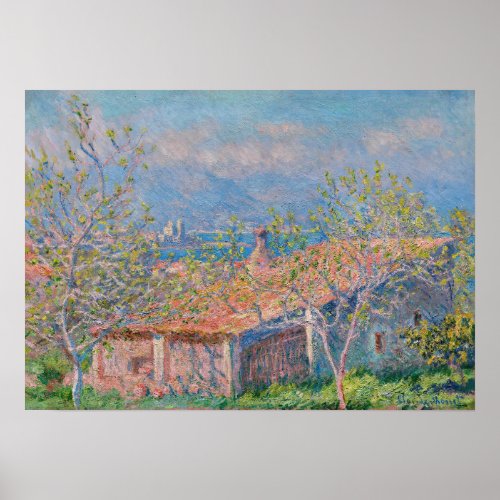 Claude Monet _ Gardeners House at Antibes Poster