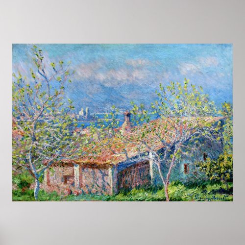 Claude Monet Gardeners House at Antibes Poster