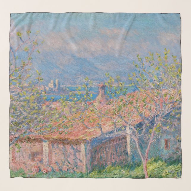 Claude Monet - Gardener's House at Antibes Scarf (Front (Horizontal))