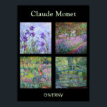 Claude Monet - Giverny Masterpieces Selection Poster<br><div class="desc">Claude Monet - Giverny Masterpieces Selection
 - Lilac Irises,  1914-1917
 - Artist's Garden at Giverny,  1900
 - Iris Garden at Giverny,  1899-1900
 - Water Lily pond,  Green Harmony,  1899</div>