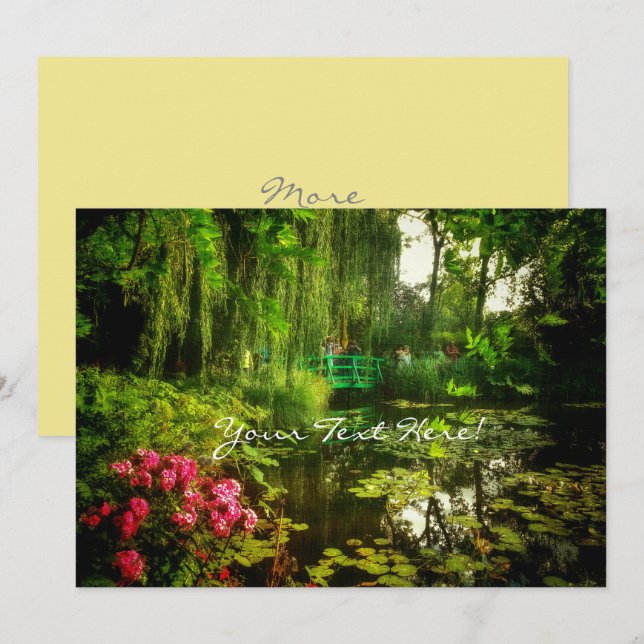 Claude Monet Giverny Pond with Lilies Invitation (Front/Back)