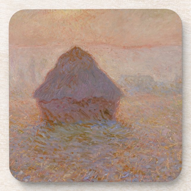 Claude Monet | Grainstack, Sun in the Mist Coaster (Front)