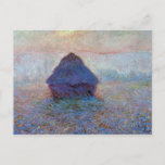 Claude Monet Grainstack, Sun in the Mist Postcard<br><div class="desc">Claude Monet Grainstack,  Sun in the Mist</div>