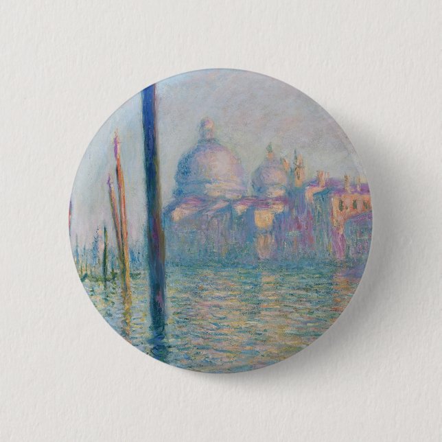 Claude Monet Grand Canal Venice Italy Travel Button (Front)