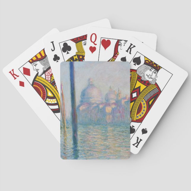 Claude Monet Grand Canal Venice Italy Travel Poker Cards (Back)