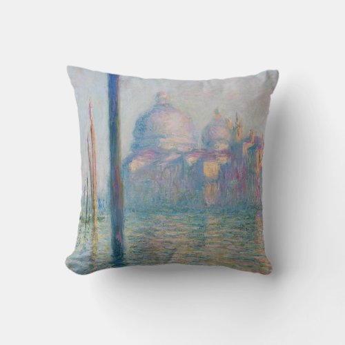 Claude Monet Grand Canal Venice Italy Travel Throw Pillow