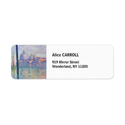 Claude Monet _ Grand Canal Venice Label
