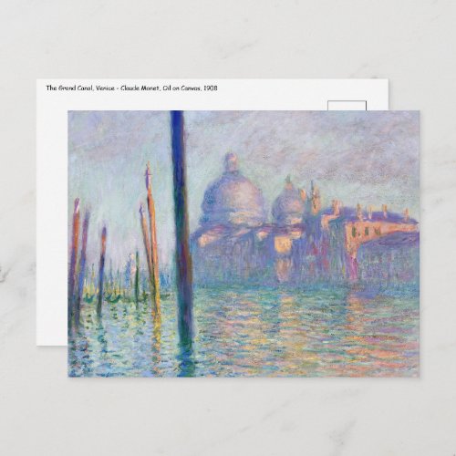 Claude Monet _ Grand Canal Venice Postcard