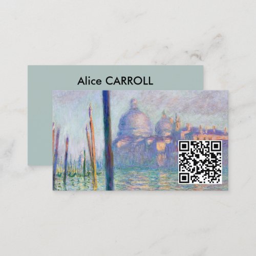 Claude Monet _ Grand Canal Venice _ QR Code Business Card