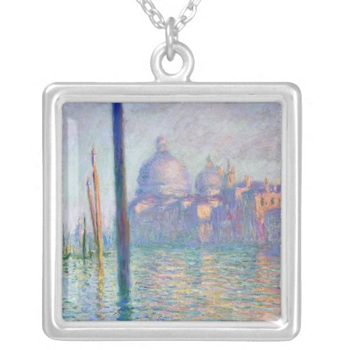 Claude Monet _ Grand Canal Venice Silver Plated Necklace