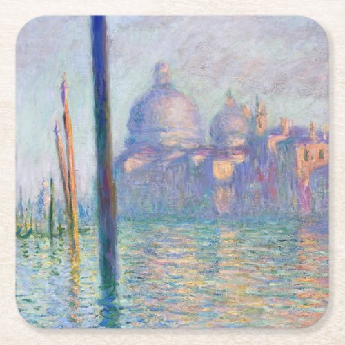 Claude Monet _ Grand Canal Venice Square Paper Coaster