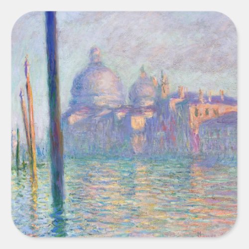 Claude Monet _ Grand Canal Venice Square Sticker