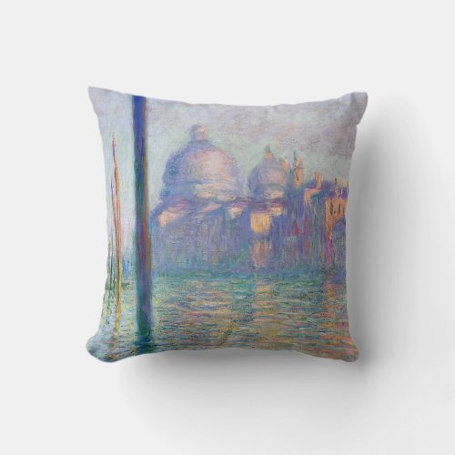 Claude Monet _ Grand Canal Venice Throw Pillow