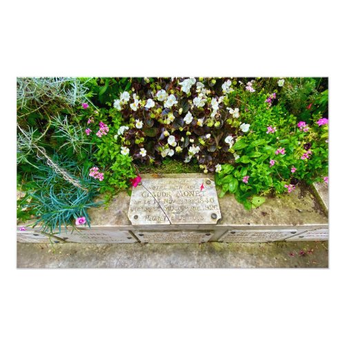 Claude Monet Gravesite in Giverny France Photo Print