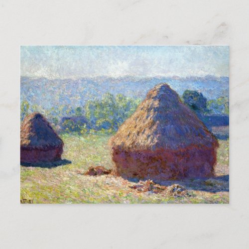 Claude Monet Haystack End of the Summer Postcard
