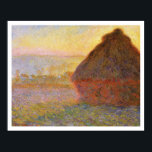 Claude Monet - Haystacks (at Sunset) Poster<br><div class="desc">Claude Monet - Haystacks (at Sunset)
 This is a digitally painted reproduction of "Haystacks at Sunset" by the famous French Impressionist,  Claude Monet,  created in 1891. ~We suggest the semi-gloss paper or better for beautiful color and for a quality print that will last for years.</div>