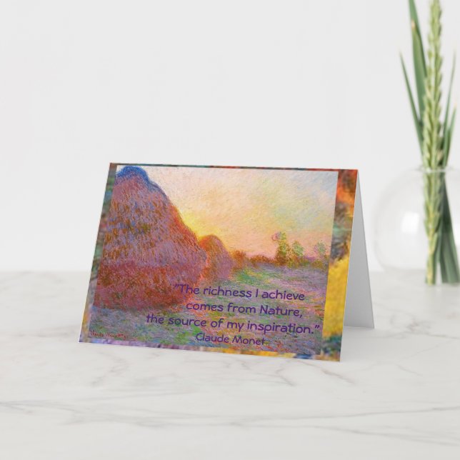 Claude Monet Haystacks Card (Front)
