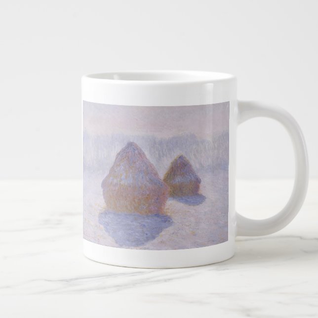 Claude Monet | Haystacks Effect of Snow and Sun Giant Coffee Mug (Right)