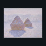 Claude Monet | Haystacks Effect of Snow and Sun Postcard<br><div class="desc">Haystacks Effect of Snow and Sun by Claude Monet � Bridgeman Images</div>