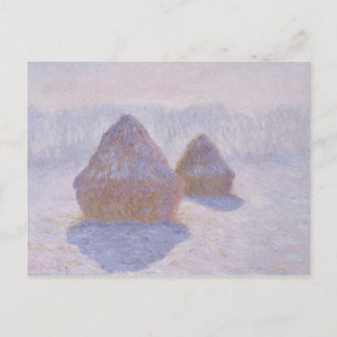 Claude Monet Haystacks Effect of Snow and Sun Postcard