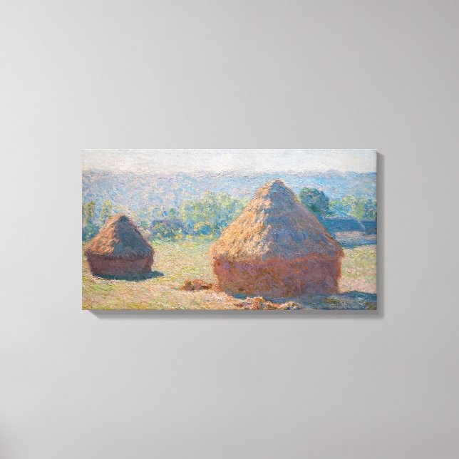 Claude Monet - Haystacks, end of Summer Canvas Print (Front)